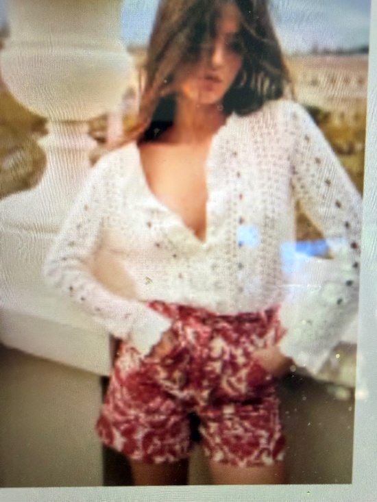 Sezane Pants - SEZANE Alberello Shorts! Size 34/2. Magda Print. Red & Cream Floral.